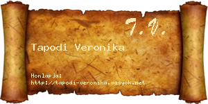 Tapodi Veronika névjegykártya