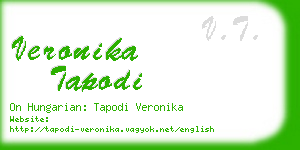 veronika tapodi business card